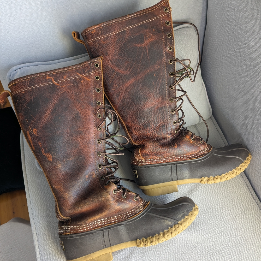 L.L. Bean Brown and Tan Winter Boots
